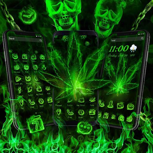 Fire Weed Rasta Themes HD Wallpapers 3D icons - Image screenshot of android app