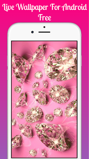 Pink glitter Live Wallpaper - Image screenshot of android app