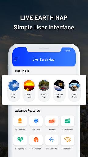 Live Earth Map 2021 with GPS Navigation FM - عکس برنامه موبایلی اندروید