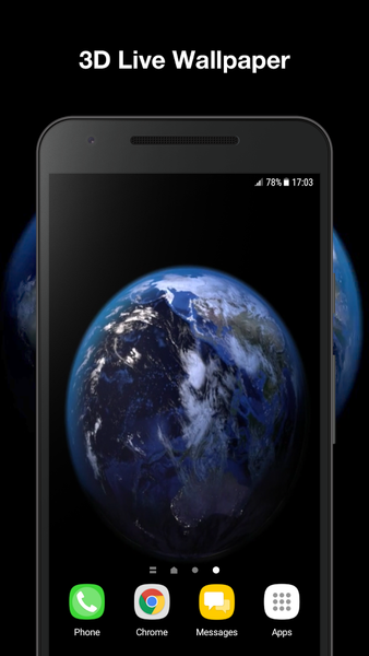 Earth 3d Live Wallpaper - Image screenshot of android app