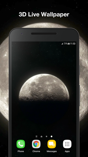 Moon 3d Live Wallpaper - Image screenshot of android app