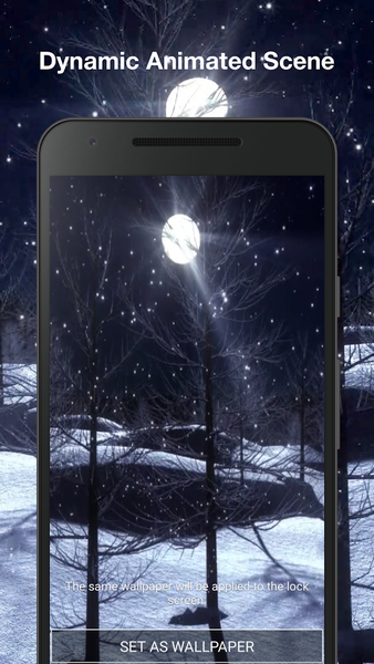Snowfall Live Wallpaper - Image screenshot of android app