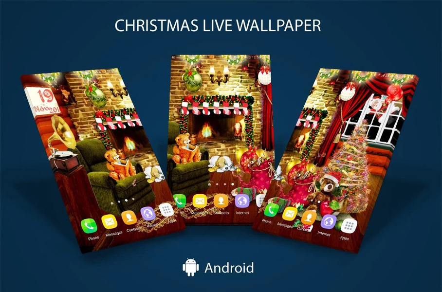 Christmas live wallpaper - Image screenshot of android app