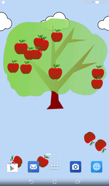 Falling Apples Live Wall Paper - Image screenshot of android app