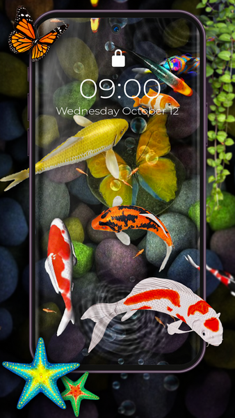 Fish Live Wallpaper 3D Touch - عکس برنامه موبایلی اندروید