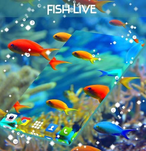 Fish Live Wallpaper Free - Image screenshot of android app