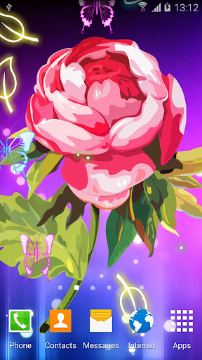 Abstract Flower Live Wallpaper - Image screenshot of android app