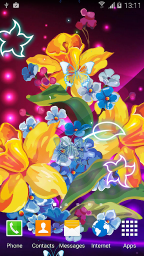 Abstract Flower Live Wallpaper - Image screenshot of android app