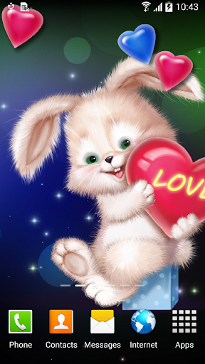 Cute Bunny Live Wallpaper - عکس برنامه موبایلی اندروید