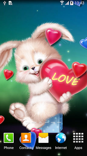 Cute Bunny Live Wallpaper - Image screenshot of android app