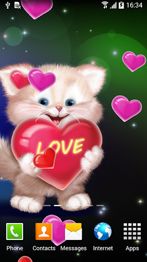 Cute Cat Live Wallpaper - Image screenshot of android app