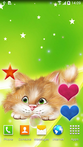 Funny Cat Live Wallpaper - Image screenshot of android app