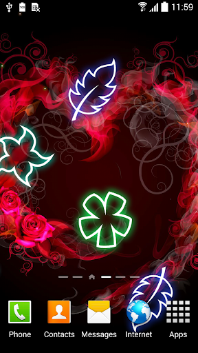 Glowing Flowers Live Wallpaper - عکس برنامه موبایلی اندروید