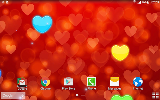 Hearts Live Wallpaper - Image screenshot of android app
