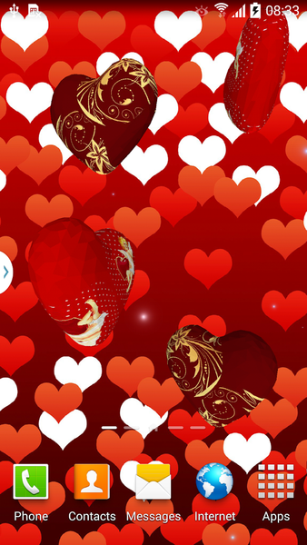 3D Hearts Live Wallpaper - عکس برنامه موبایلی اندروید