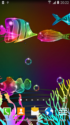 Neon Fish Live Wallpaper - Image screenshot of android app