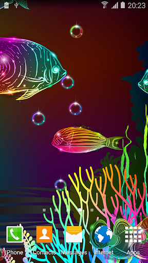 Neon Fish Live Wallpaper - Image screenshot of android app