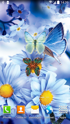 spring flowers and butterflies wallpaper