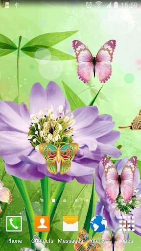 Cute Butterfly Live Wallpaper - Image screenshot of android app