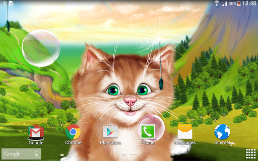 Kitten Live Wallpaper - عکس برنامه موبایلی اندروید