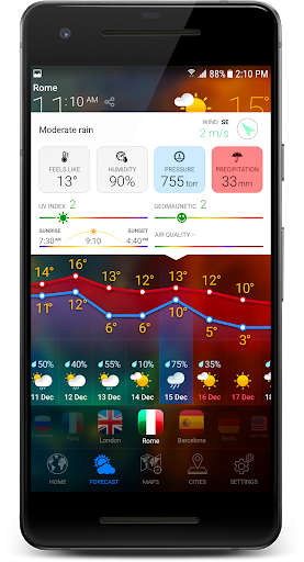 3D EARTH - weather forecast - Image screenshot of android app