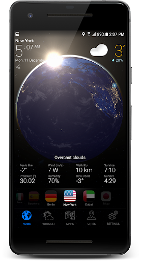3D EARTH - weather forecast - Image screenshot of android app