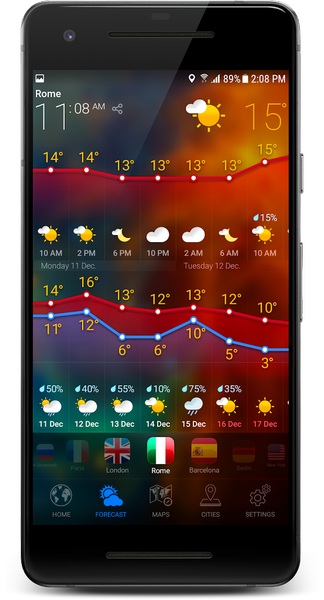 3D EARTH PRO - local forecast - Image screenshot of android app