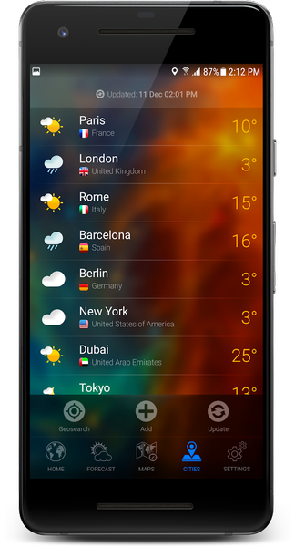 3D EARTH PRO - local forecast - Image screenshot of android app