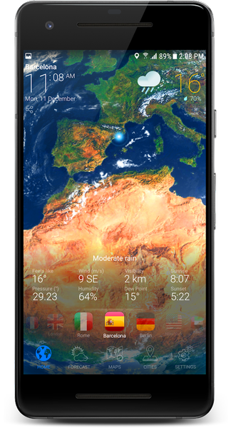 3D EARTH PRO - local forecast - Image screenshot of android app