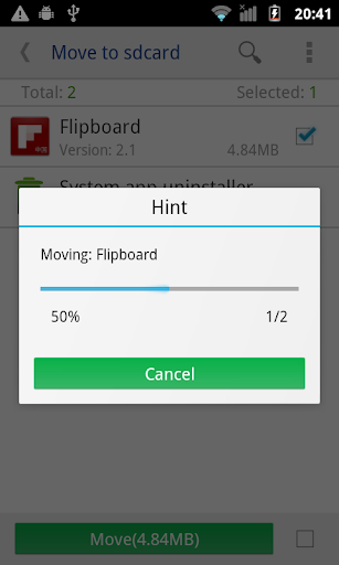 Move app to SD card - Image screenshot of android app