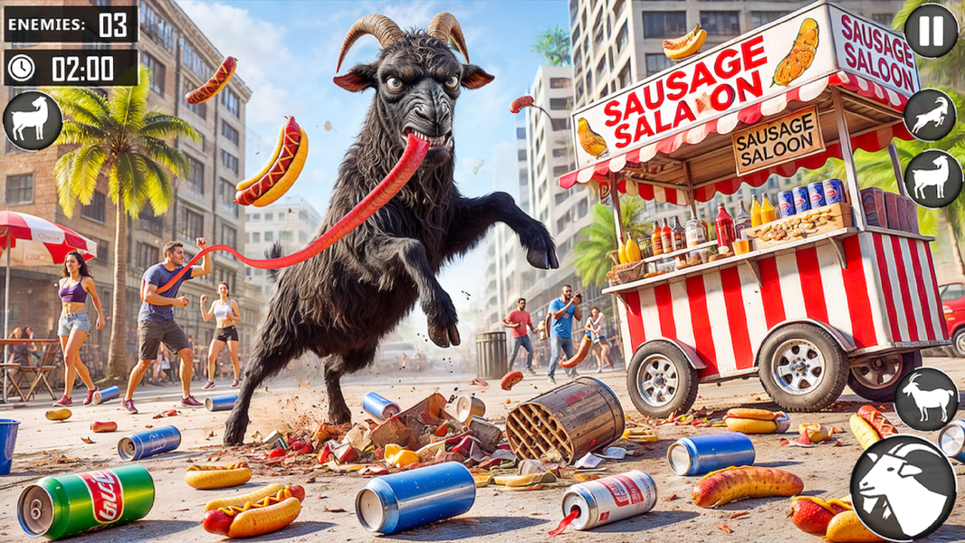 Goat Life City Adventure 3D - Gameplay image of android game