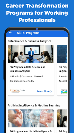 Great Learning: Online Courses - عکس برنامه موبایلی اندروید