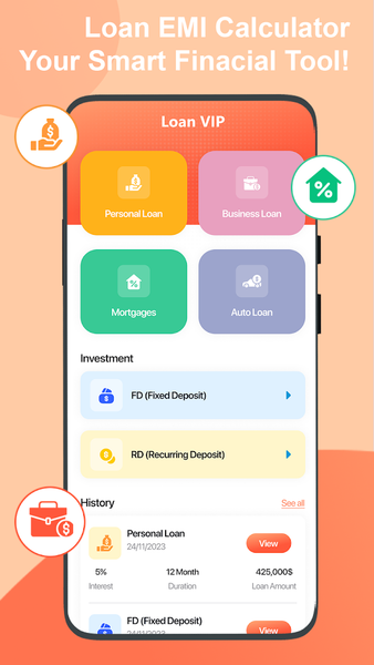 Loan Tool - EMI Calculator - عکس برنامه موبایلی اندروید