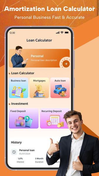 Amortization Loan Calculator - عکس برنامه موبایلی اندروید