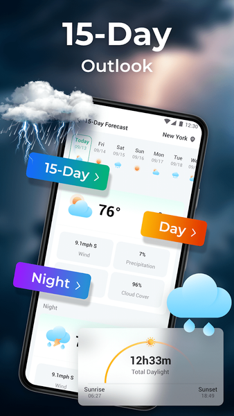 Local Weather: Live & Hourly - عکس برنامه موبایلی اندروید