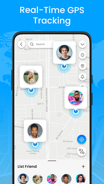 Phone Location Tracker via GPS - عکس برنامه موبایلی اندروید