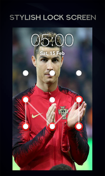 Ronaldo Lock Screen - Image screenshot of android app