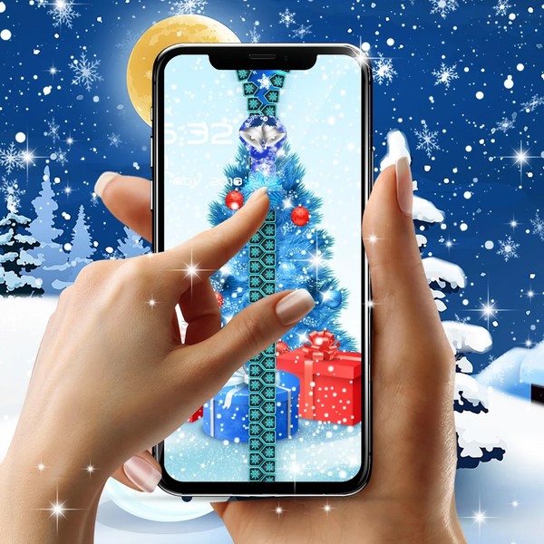 Winter snow lock screen - Image screenshot of android app