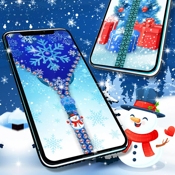Winter snow lock screen - Image screenshot of android app