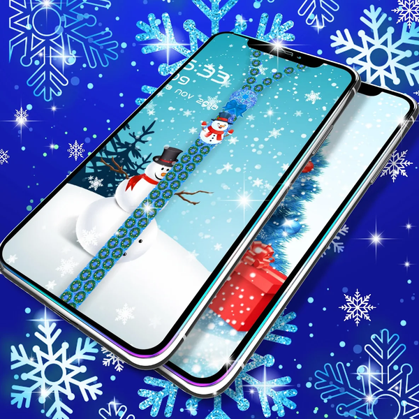 Winter snow lock screen - Image screenshot of android app