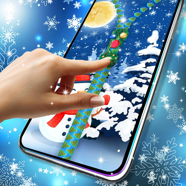 Winter snow lock screen - Image screenshot of android app