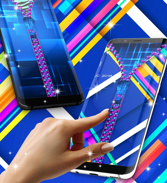 Lock screen with zipper - Image screenshot of android app