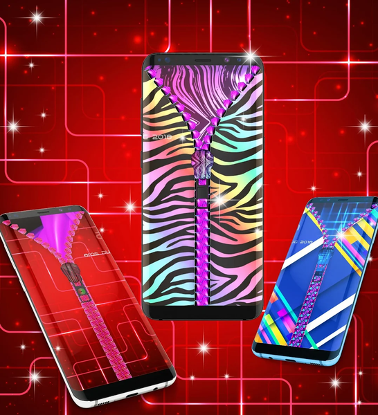 Lock screen with zipper - Image screenshot of android app