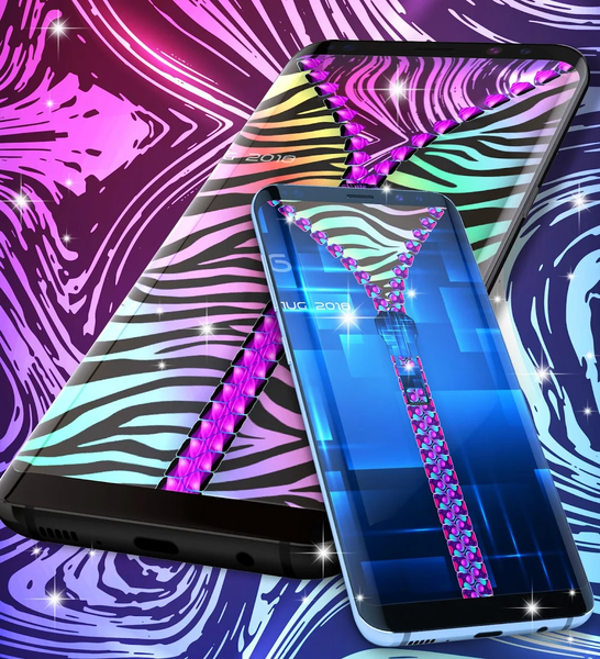 Lock screen with zipper - Image screenshot of android app