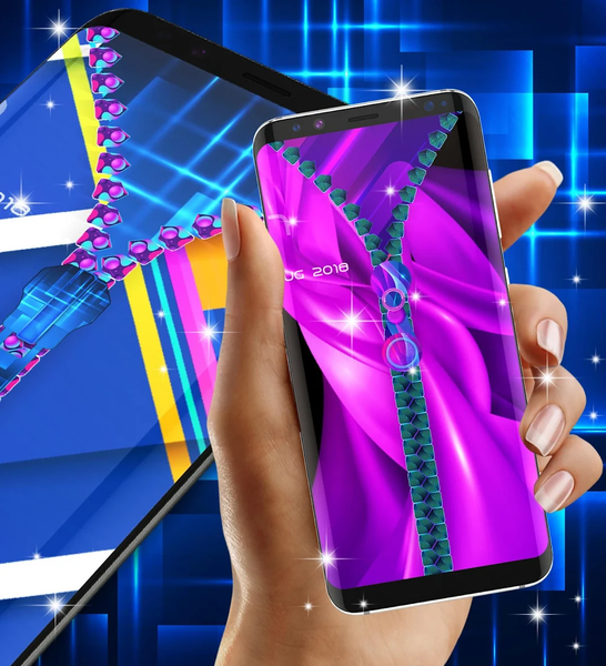 Lock screen with zipper - Image screenshot of android app