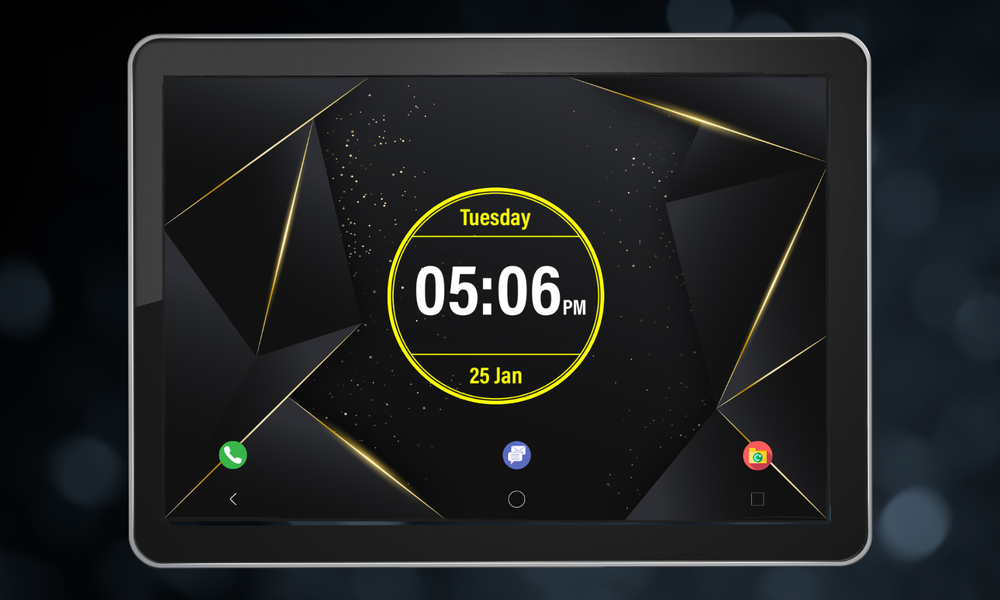Digital Clock Lock Screen Pro - عکس برنامه موبایلی اندروید