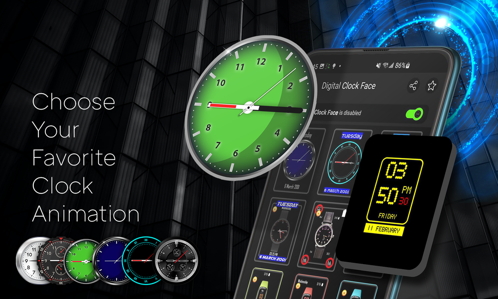 Lock Screen Clock Widget App - عکس برنامه موبایلی اندروید