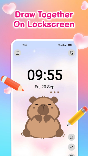 Love Draw Lockscreen Drawing - عکس برنامه موبایلی اندروید