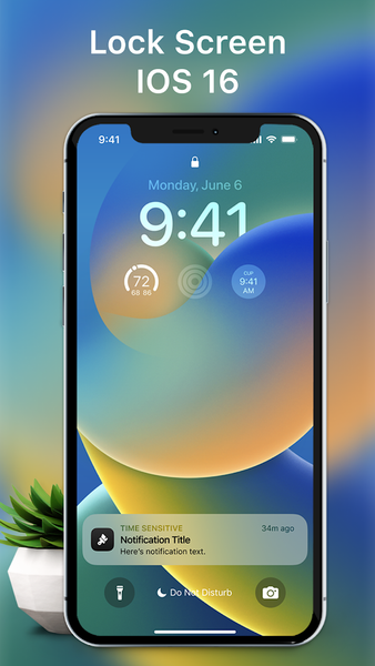 Lock Screen iOS 17 - عکس برنامه موبایلی اندروید