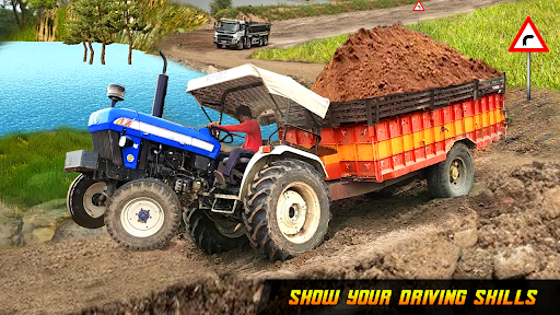 Tractor Trolley Drive Farming Simulator Game 2021 - Gameplay image of android game